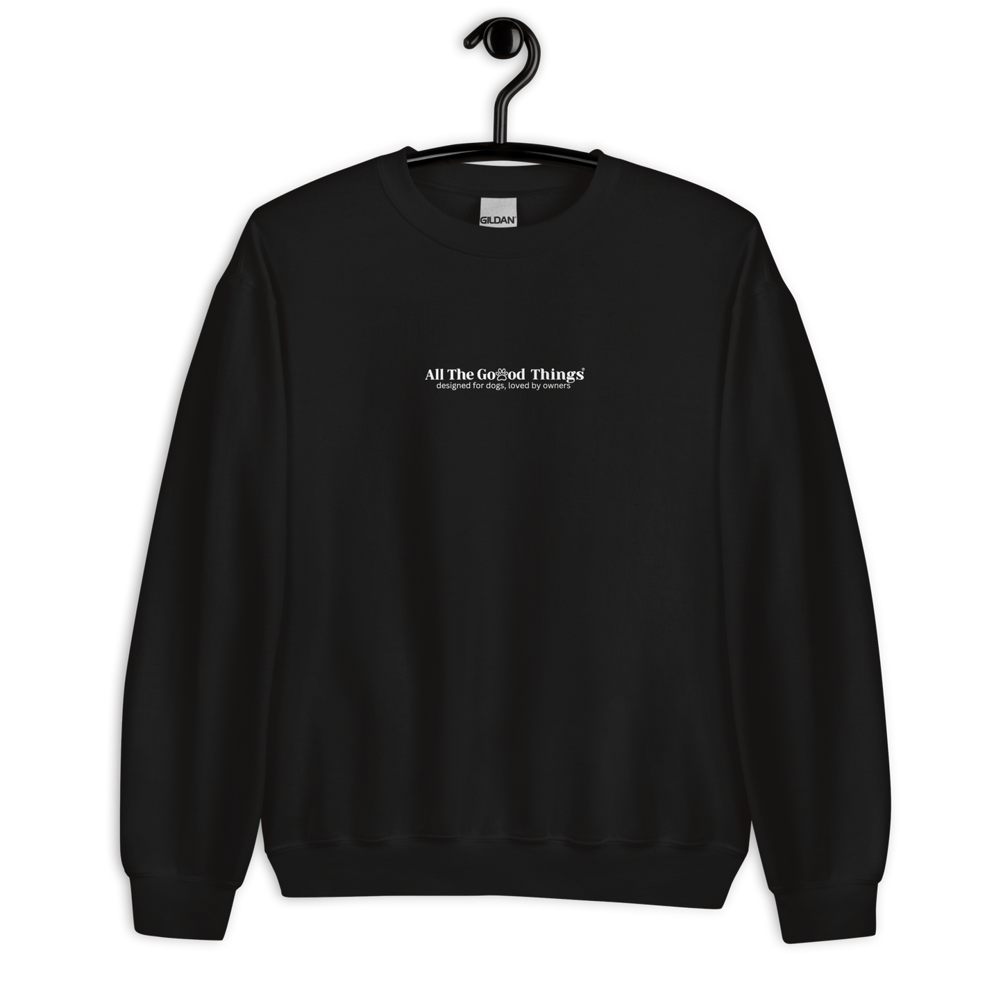 "More dogs, less drama" Black Sweatshirt