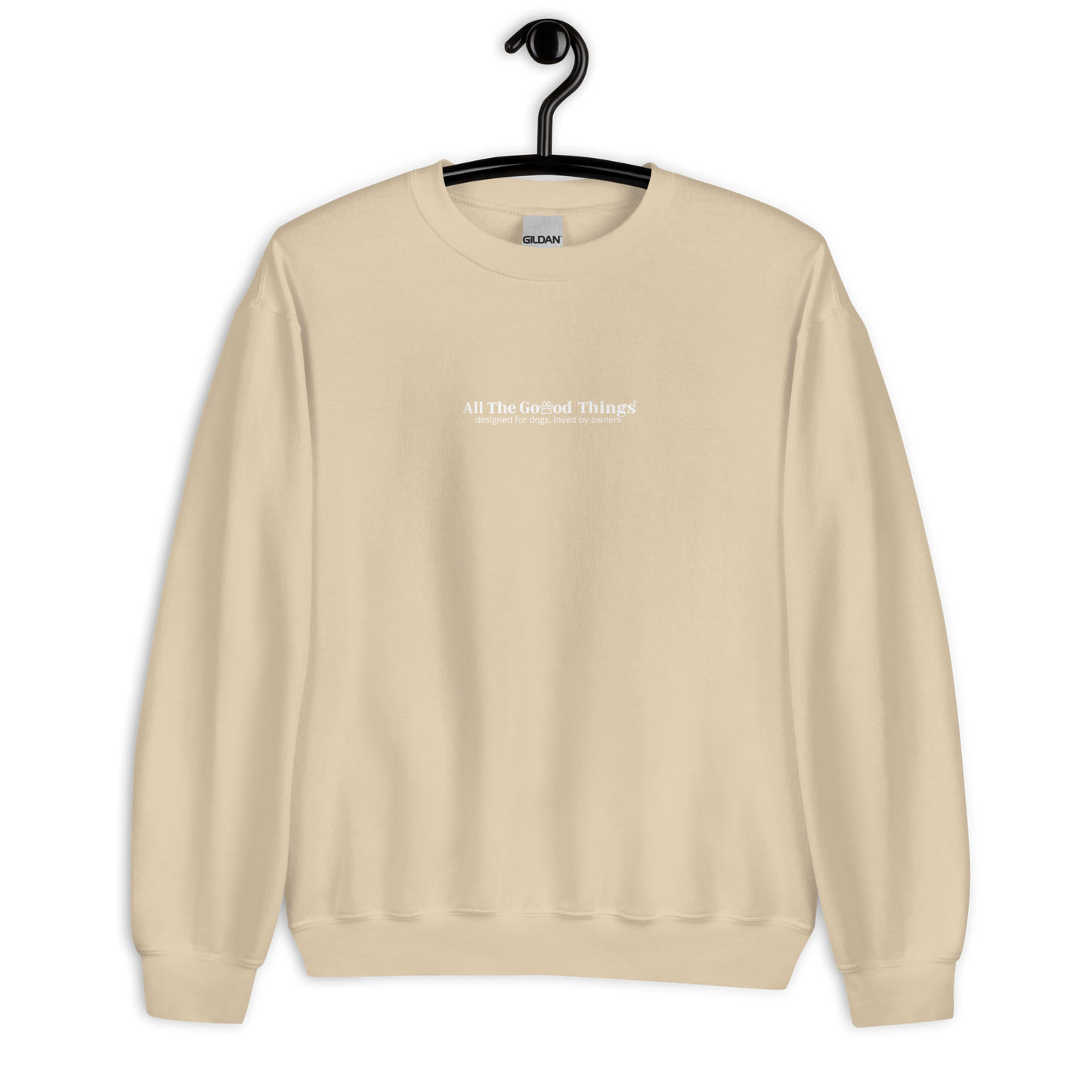 "More dogs, less drama" Beige Sweatshirt