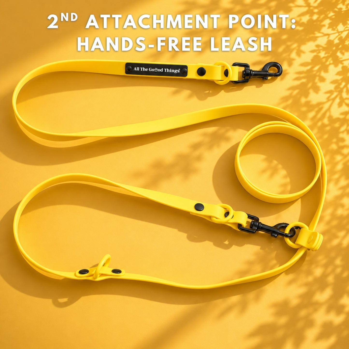 Pop Hands-free Leash Lemon