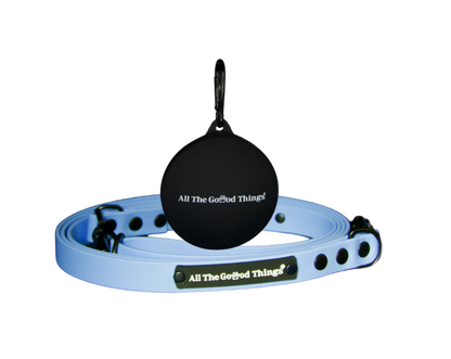 Set "Leash+Treat/Poop Bag" Sky