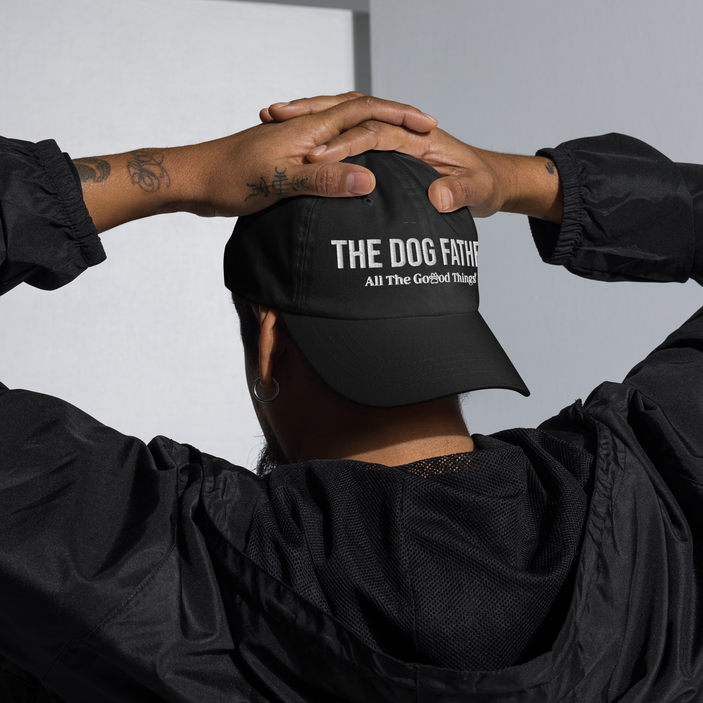 "THE DOG FATHER" Black baseball CAP
