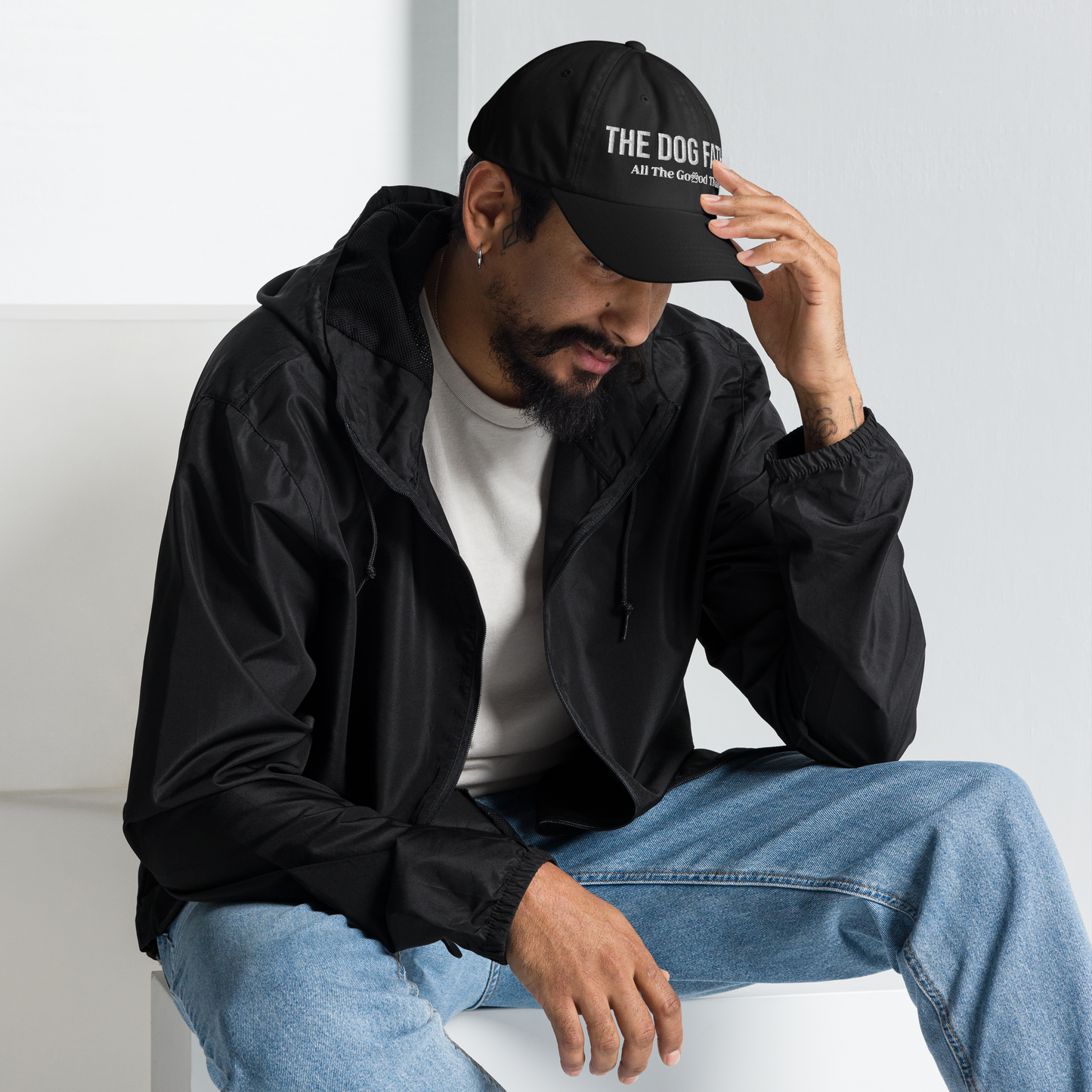 "THE DOG FATHER" Black baseball CAP