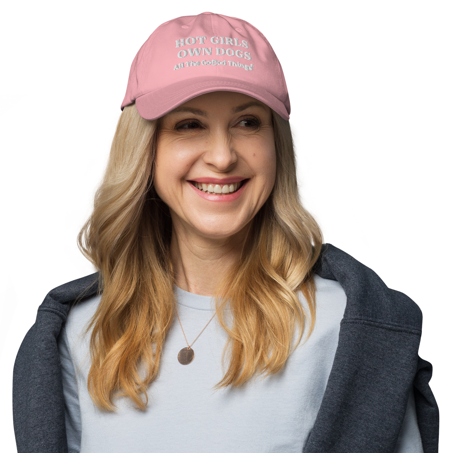 "HOT GIRLS OWN DOGS" Rose Womens Baseball Cap