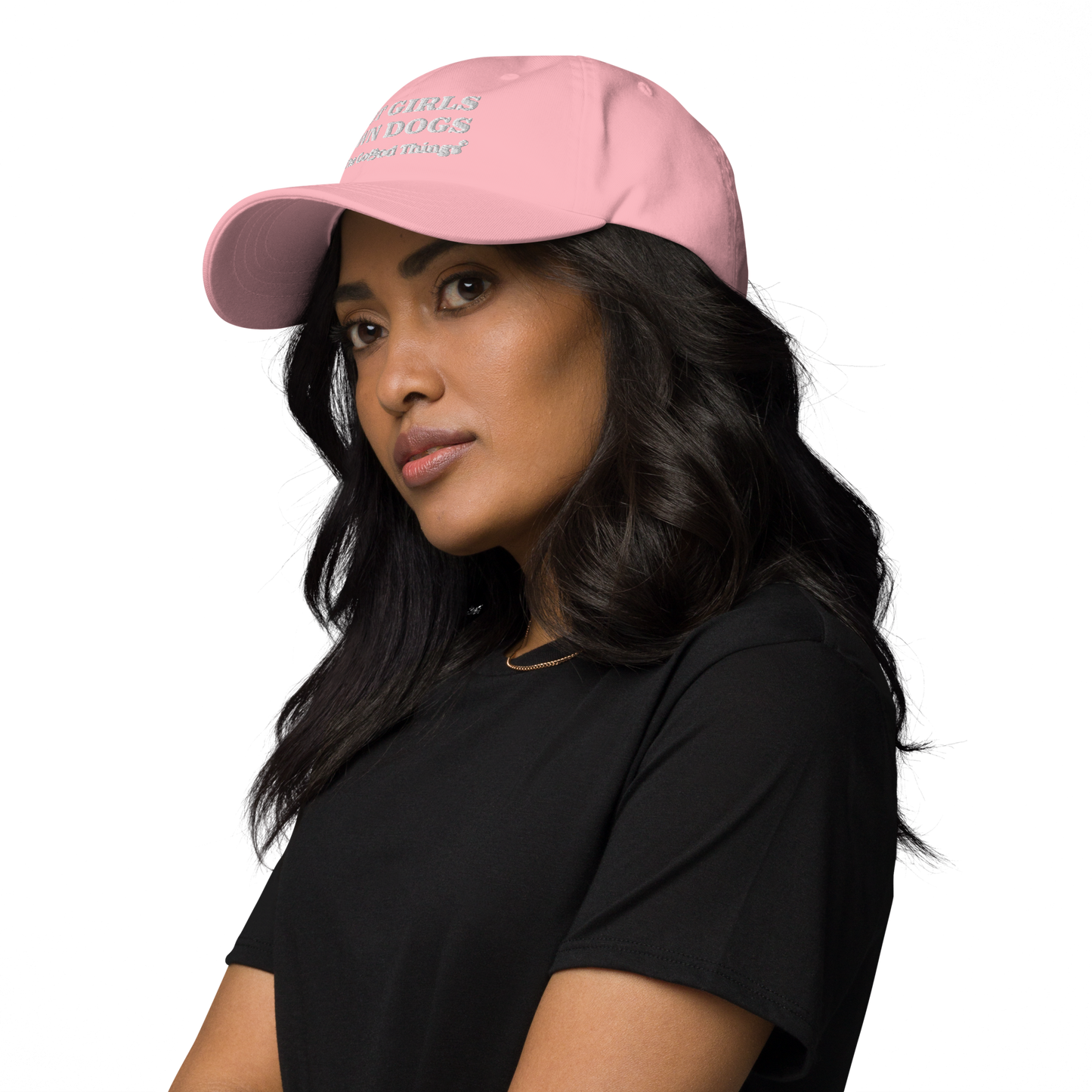 "HOT GIRLS OWN DOGS" Rose Womens Baseball Cap