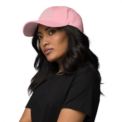 "HOT GIRLS OWN DOGS" Rose Womens Baseball Cap