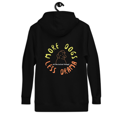 "More dogs, less drama" Black Hoodie
