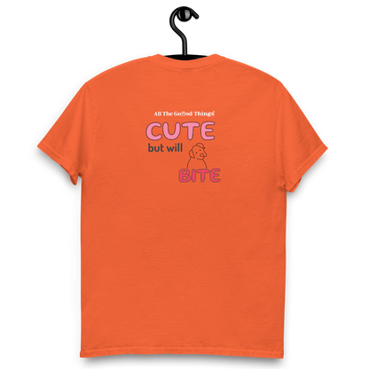 "cute but will bite" Orange T-shirt