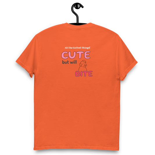 "cute but will bite" Orange T-shirt