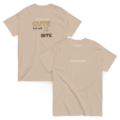 "cute but will bite" Sand T-shirt