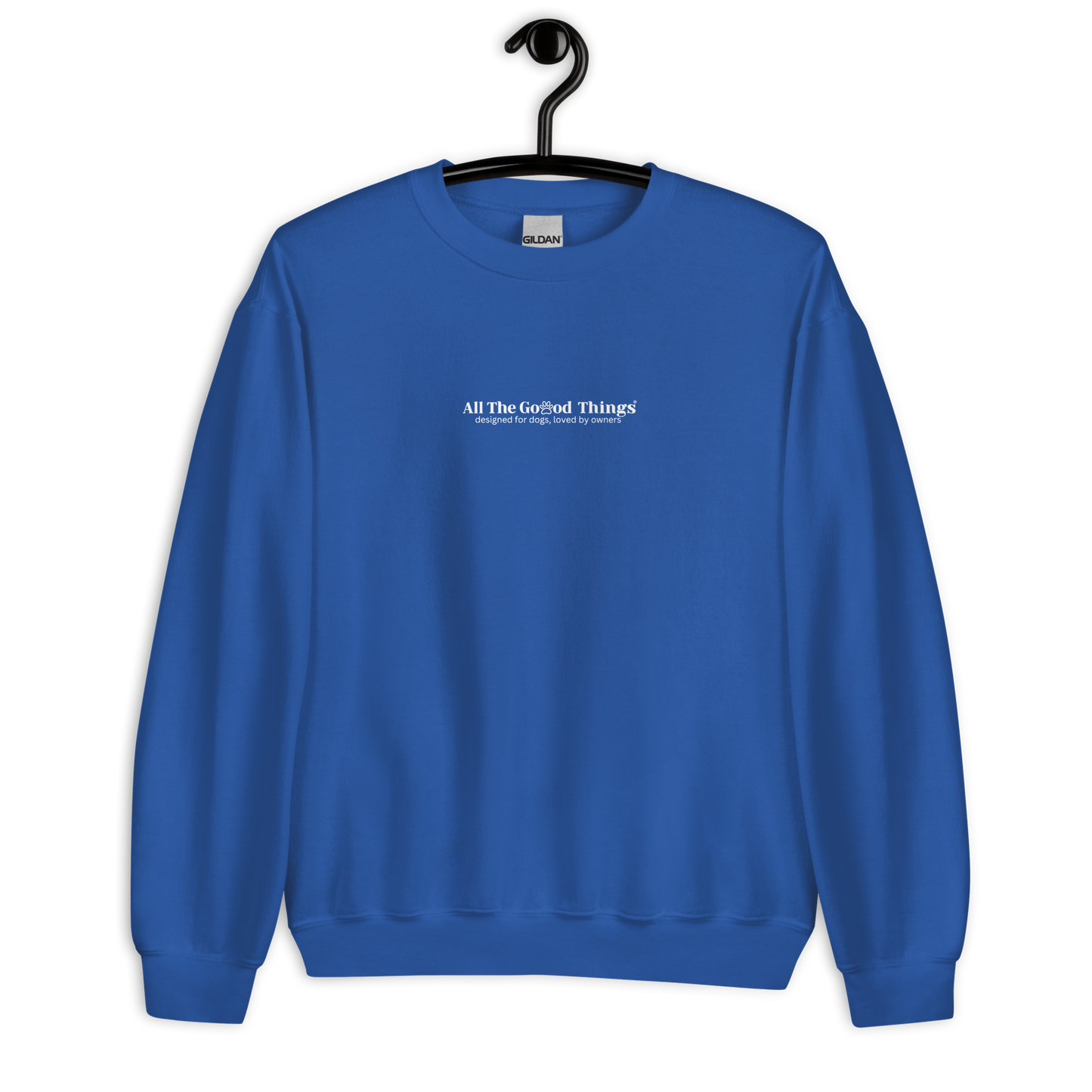 "More dogs, less drama" Royal Blue Sweatshirt