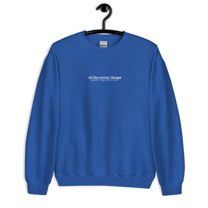 "More dogs, less drama" Royal Blue Sweatshirt